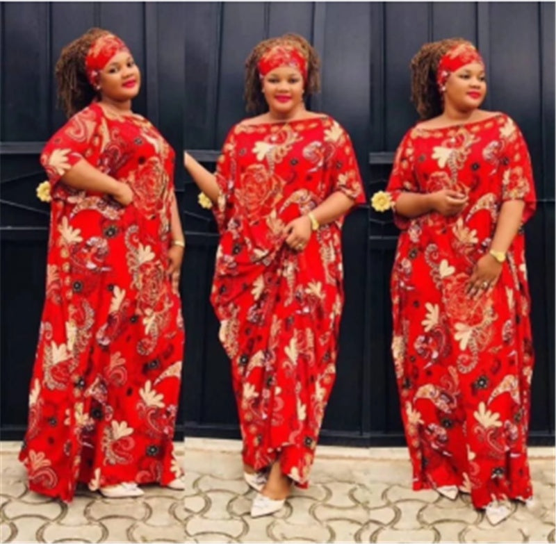 "MIRA MIRA" Classic African Clothing Loose Plus Size Dress