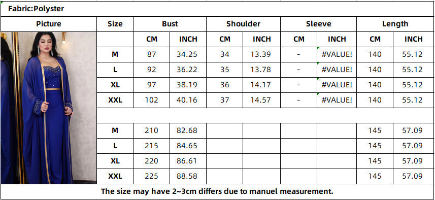 MIRA MIRA Women’s African 2-Piece Dress Set – Long Fairy Style