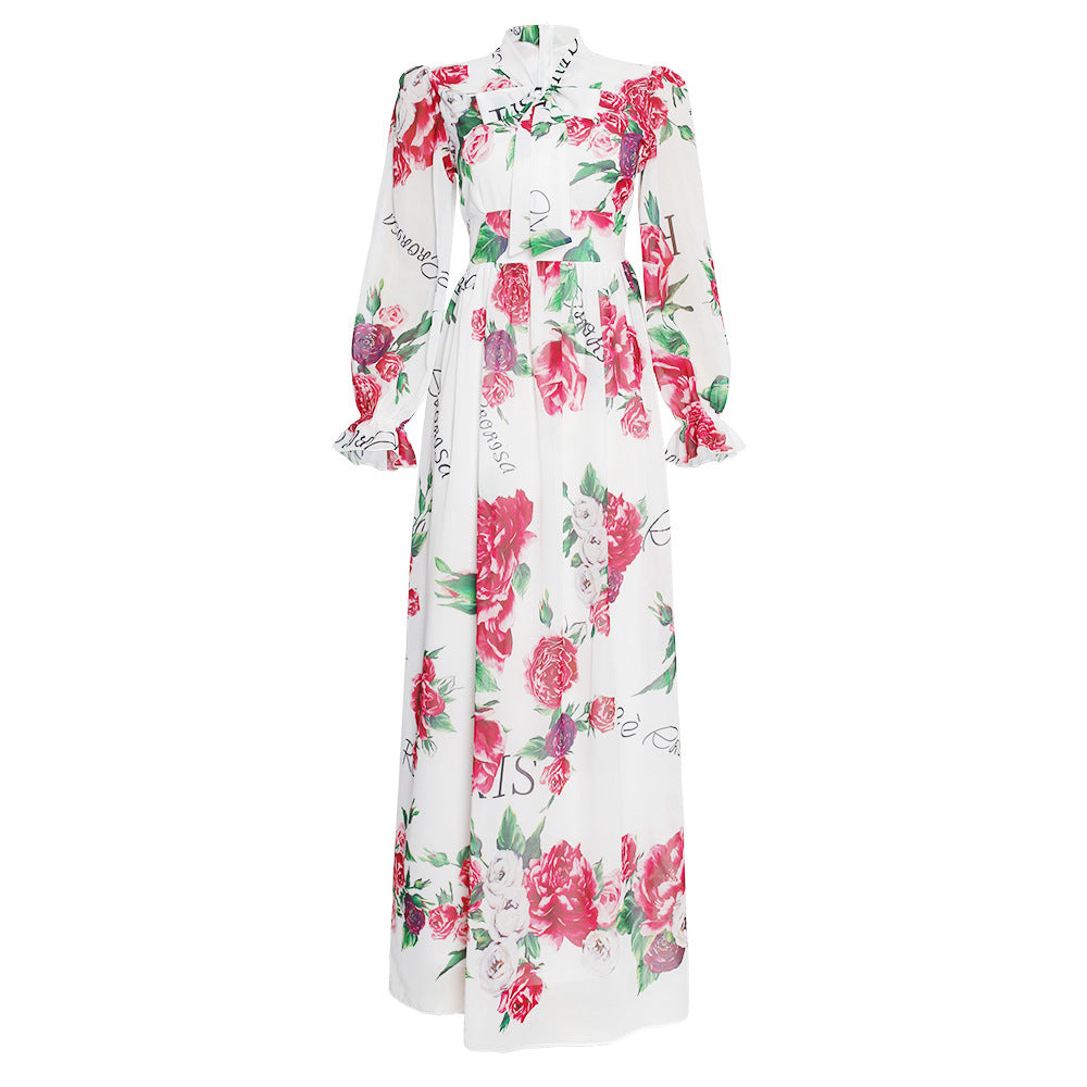 MIRA MIRA Women’s African Chiffon Dress – Big Swing Long Skirt