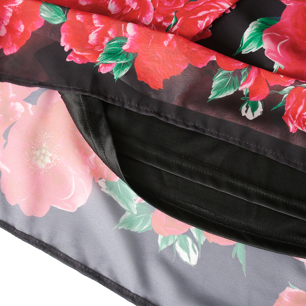 MIRA MIRA Women’s African Chiffon Dress – Big Swing Long Skirt