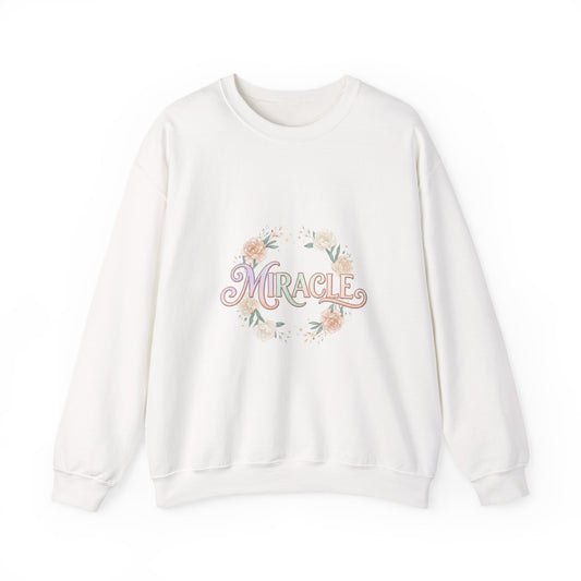 Miracle serif script Sweatshirt | Lucky Era aesthetic, pastel glitter motif