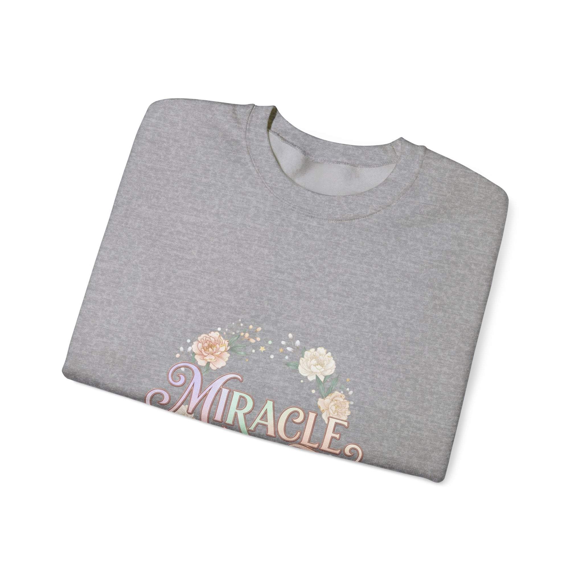 Miracle serif script Sweatshirt | Lucky Era aesthetic, pastel glitter motif