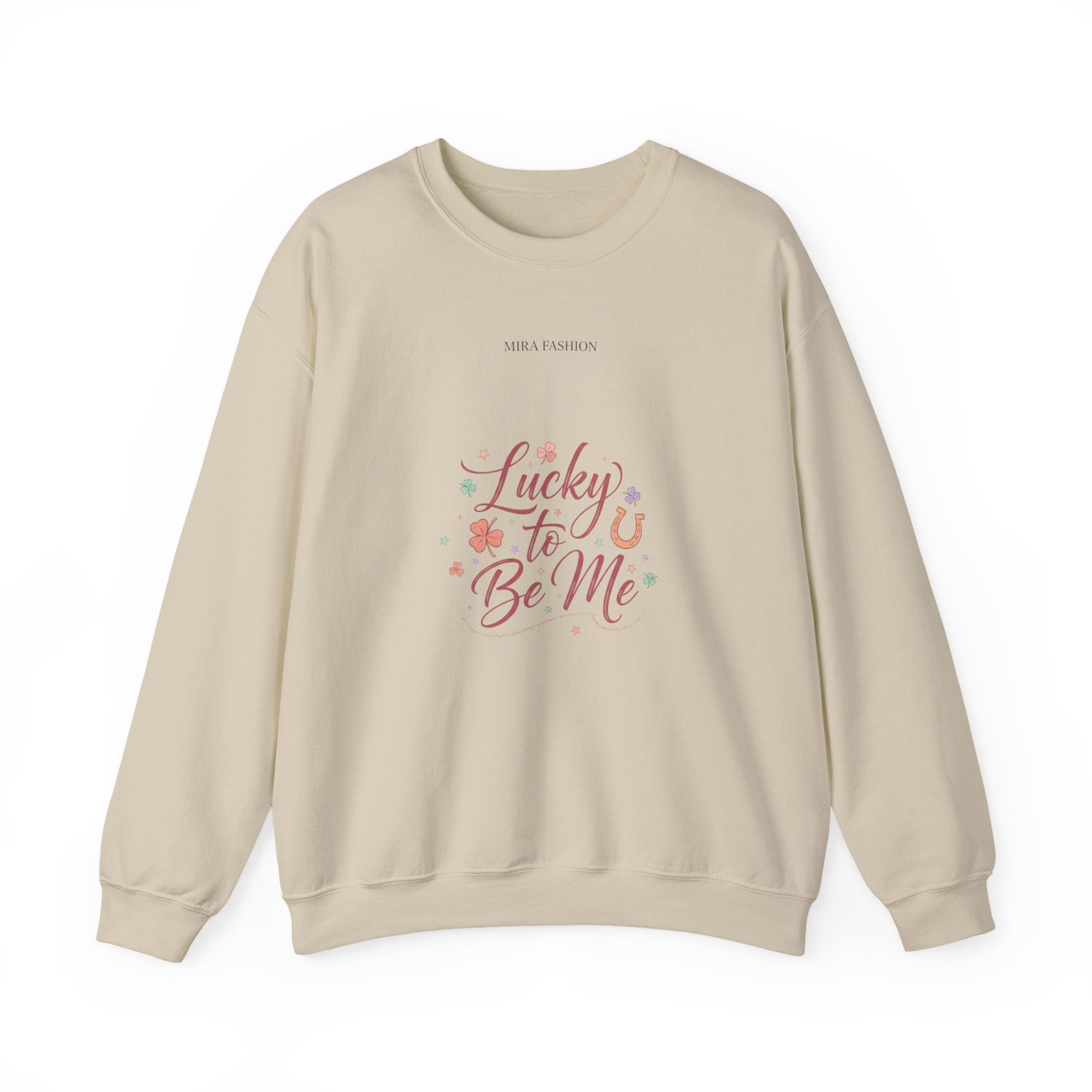 Lucky to Be Me Sweatshirt | Lucky Era, chic glitter script
