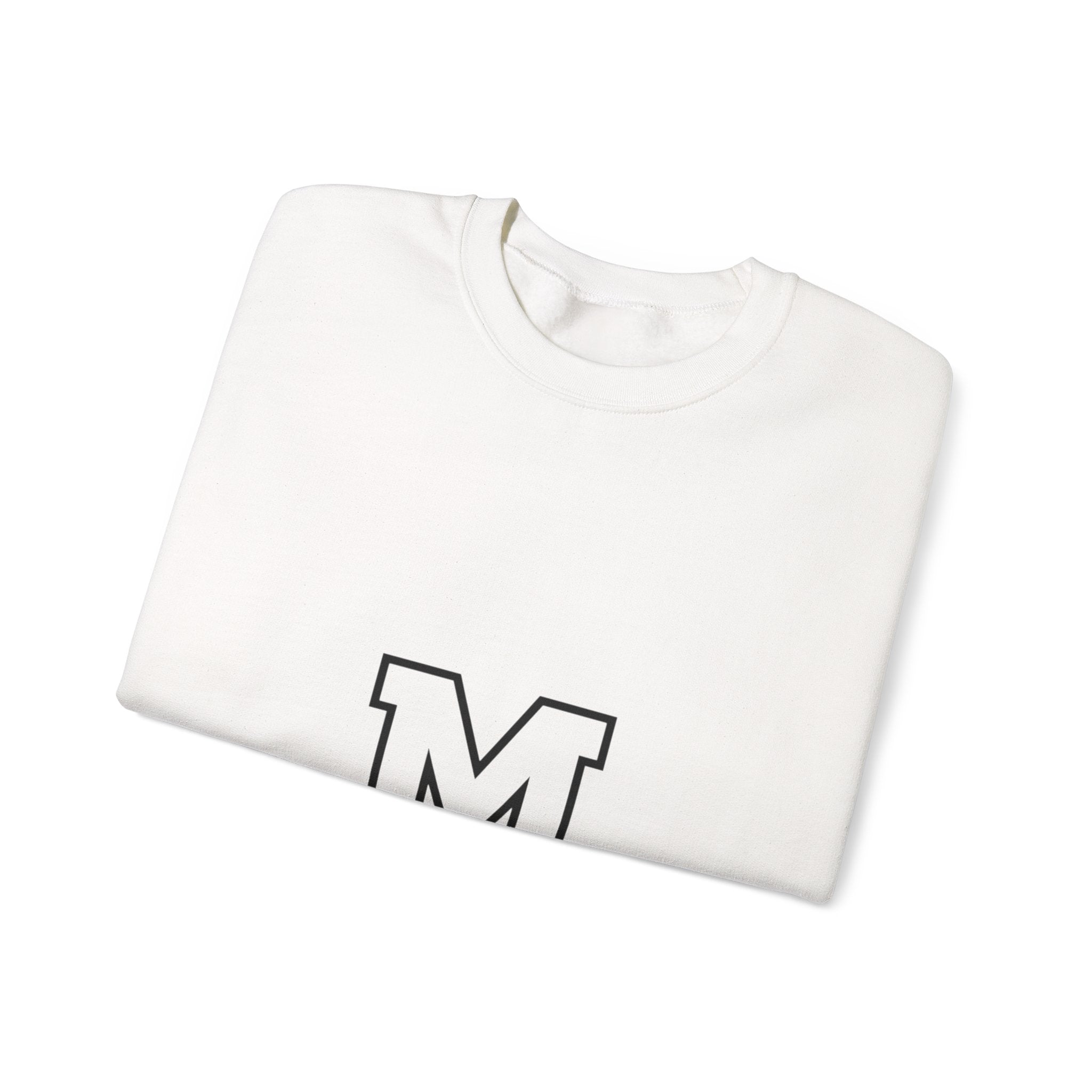 Varsity 'M' Crewneck Sweatshirt — Classic Monogram Lettering