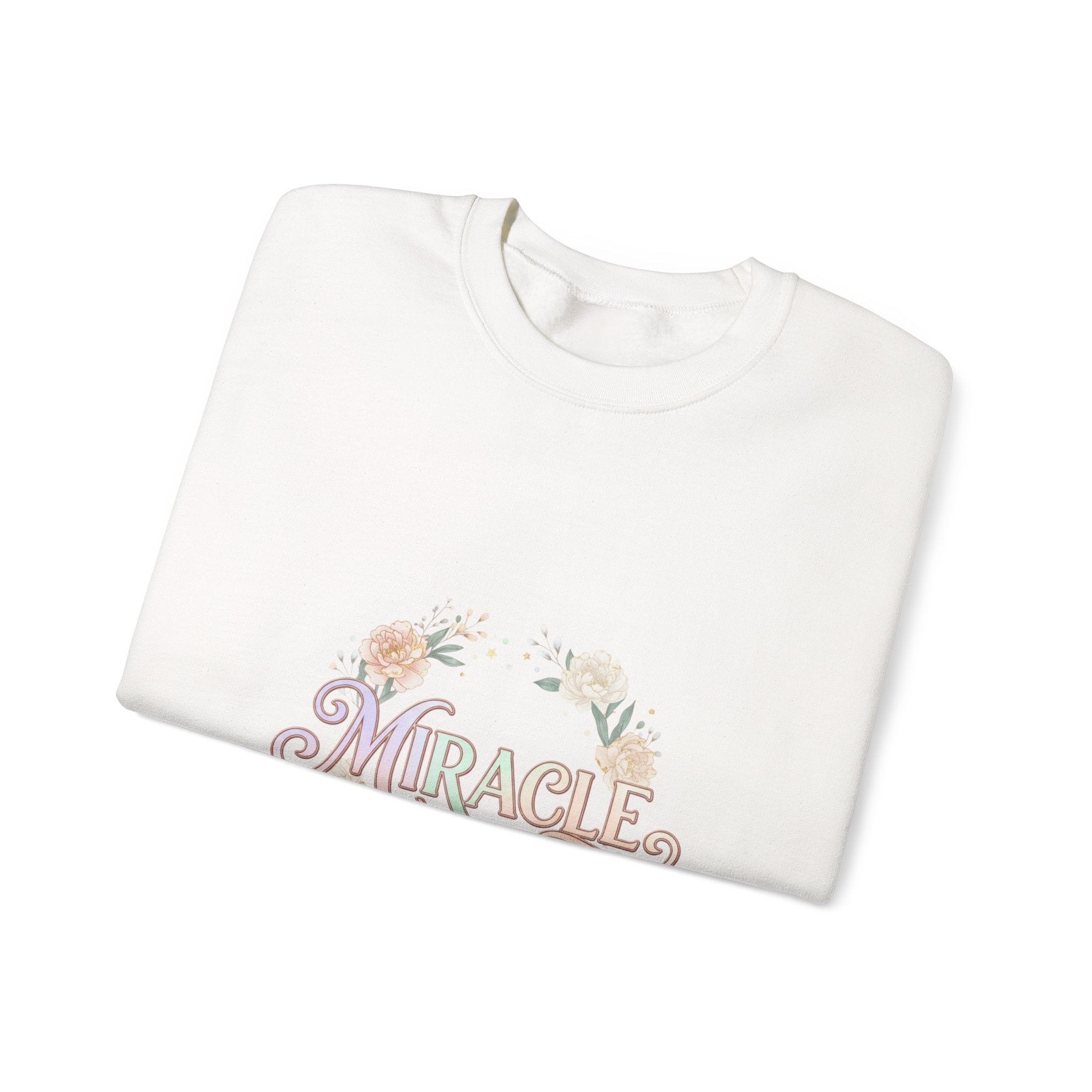 Miracle serif script Sweatshirt | Lucky Era aesthetic, pastel glitter motif