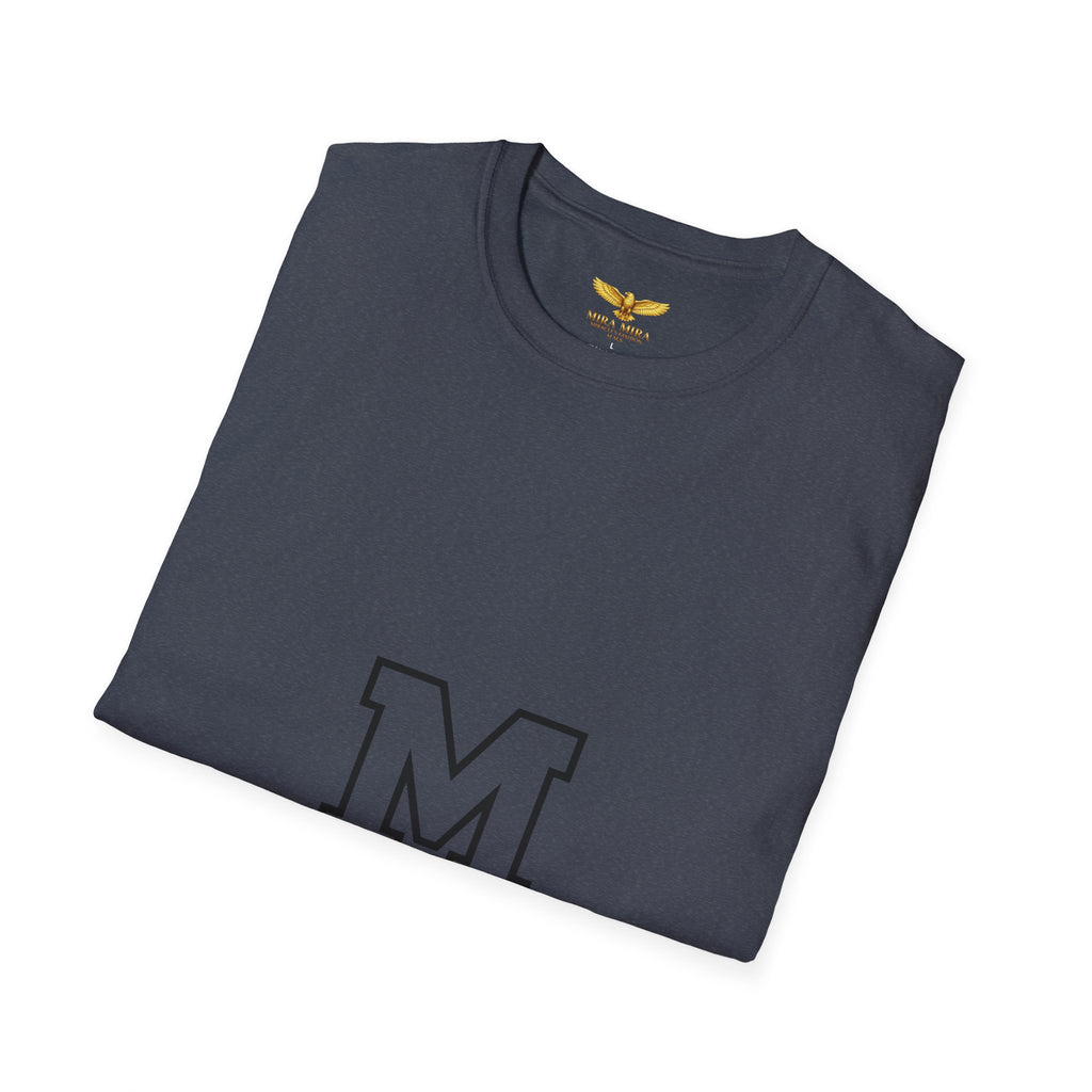 Classic Letter M T-Shirt — Minimal Varsity Monogram Tee