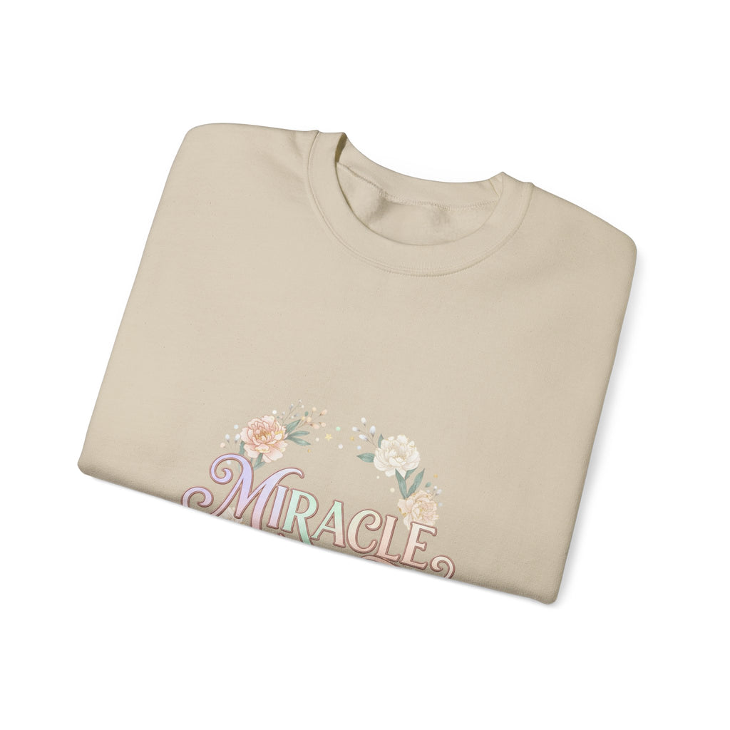Miracle serif script Sweatshirt | Lucky Era aesthetic, pastel glitter motif
