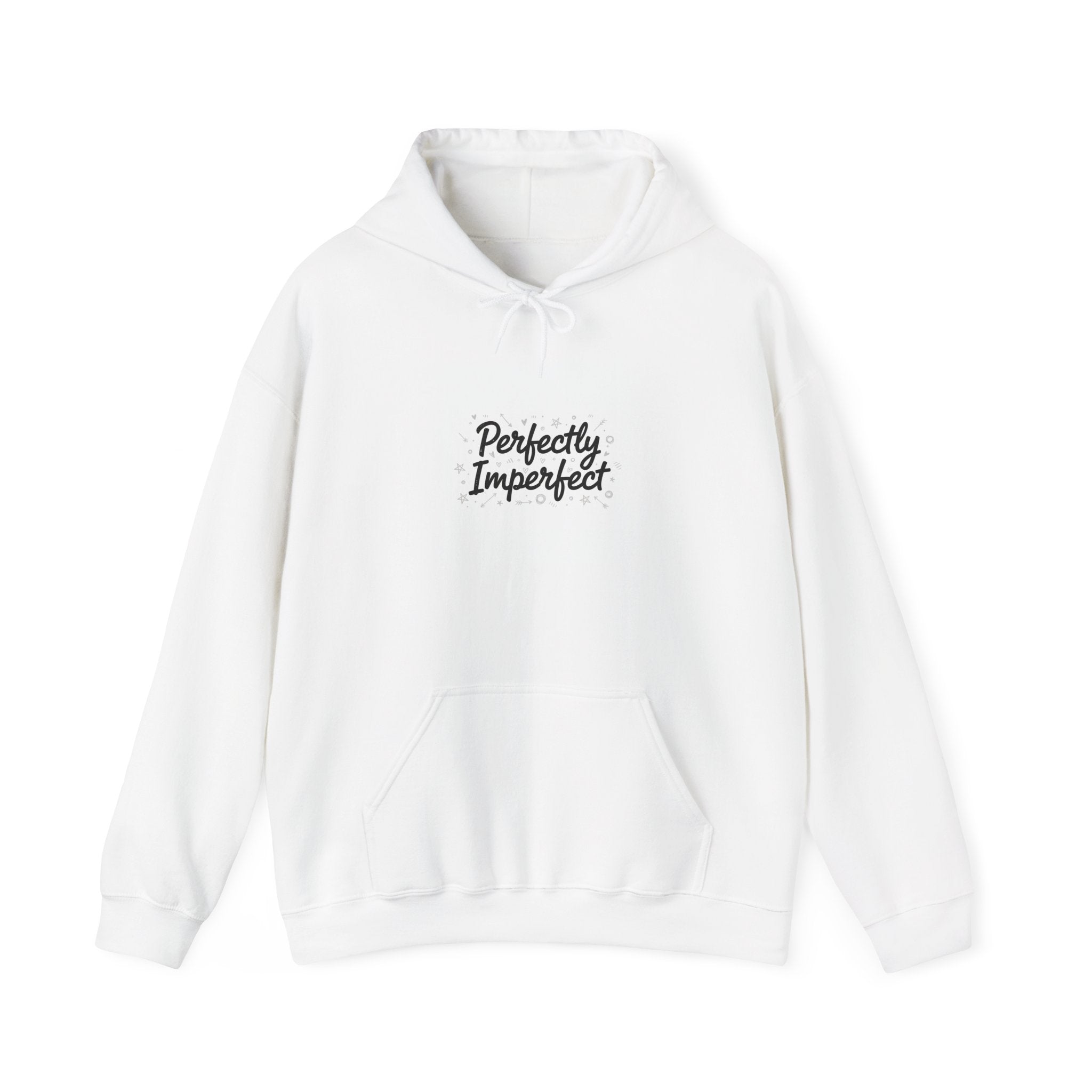 Perfectly Imperfect Hoodie | handwritten marker aesthetic, doodle script