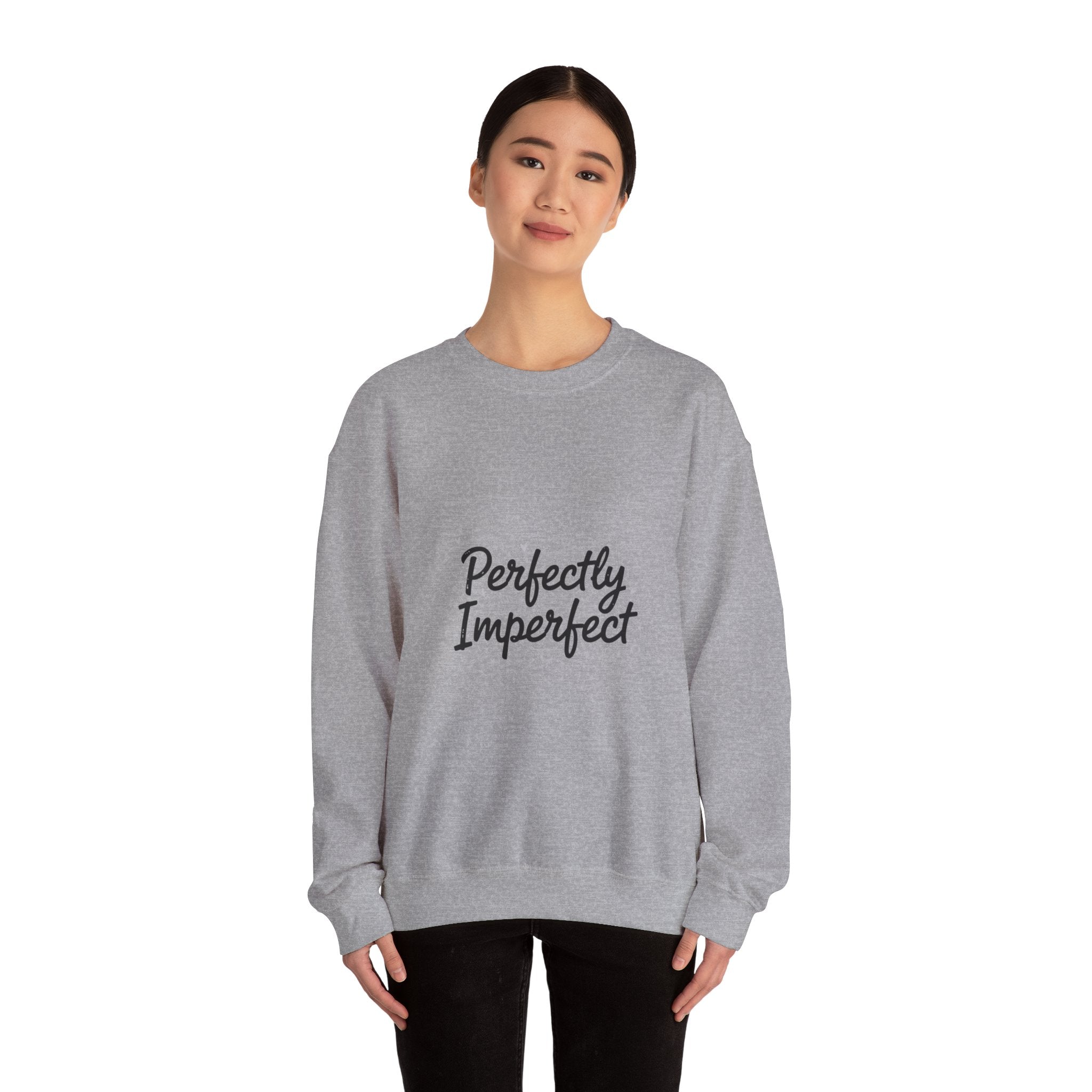 Perfectly Imperfect Marker Script Sweatshirt | handwritten font art, doodle quote