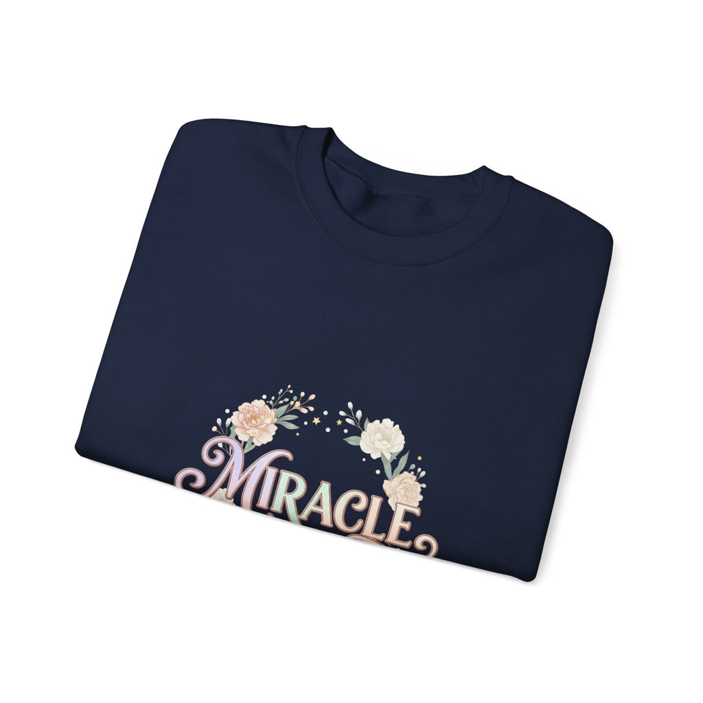 Miracle serif script Sweatshirt | Lucky Era aesthetic, pastel glitter motif