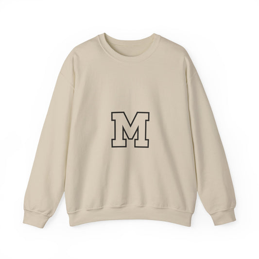 Varsity 'M' Crewneck Sweatshirt — Classic Monogram Lettering