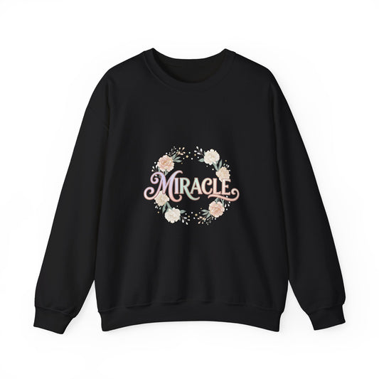 Miracle serif script Sweatshirt | Lucky Era aesthetic, pastel glitter motif