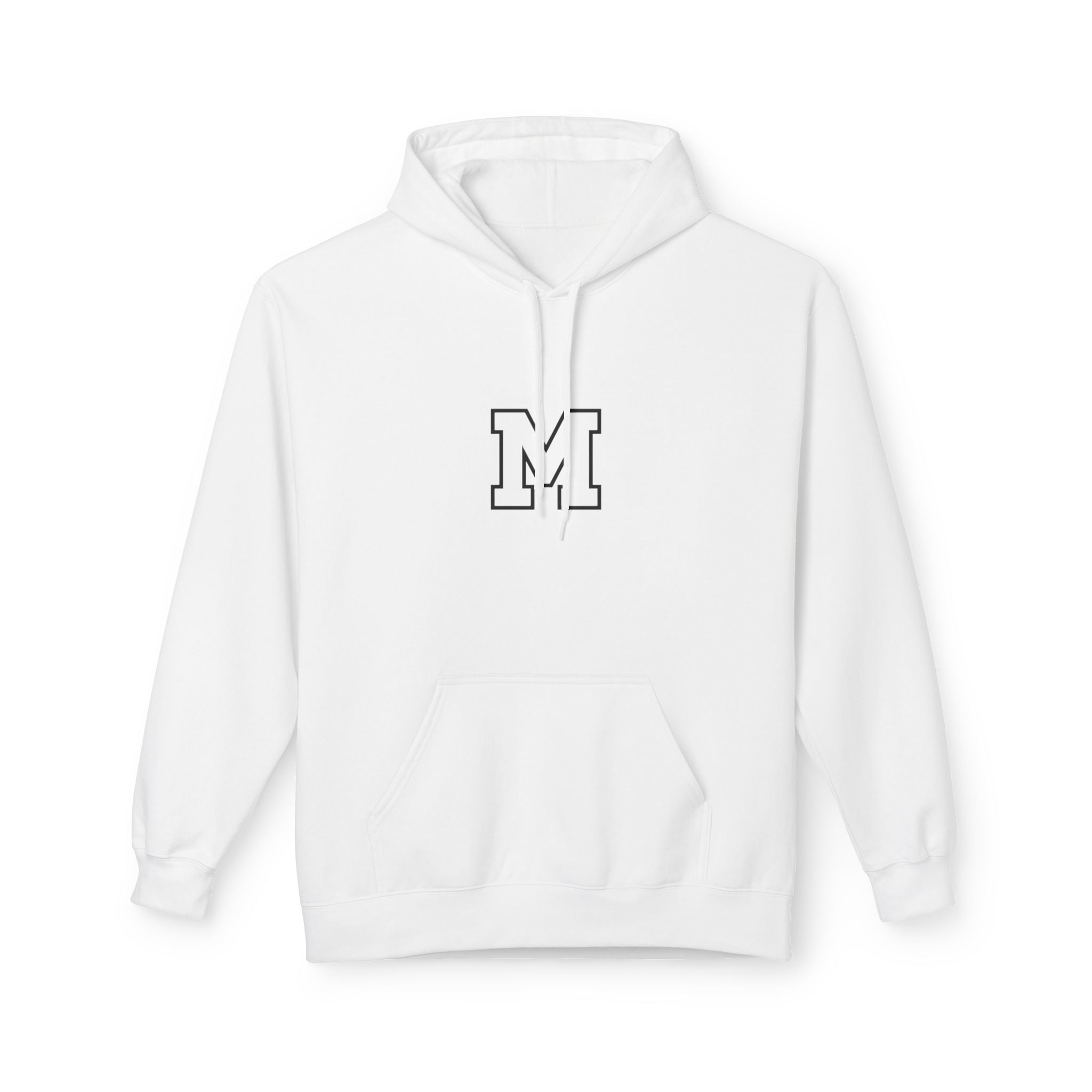 Classic Letter M Hoodie — Minimal Monogram Pullover