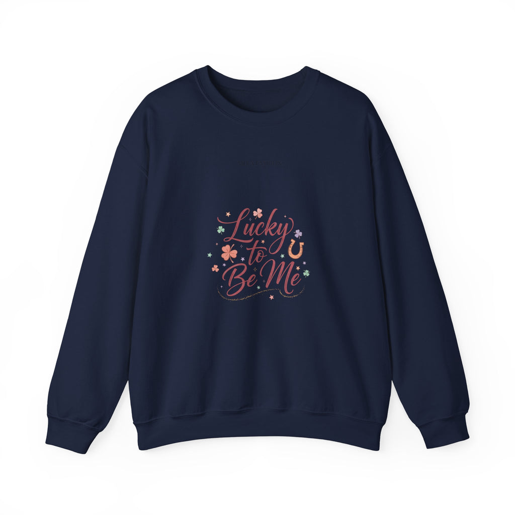 Lucky to Be Me Sweatshirt | Lucky Era, chic glitter script