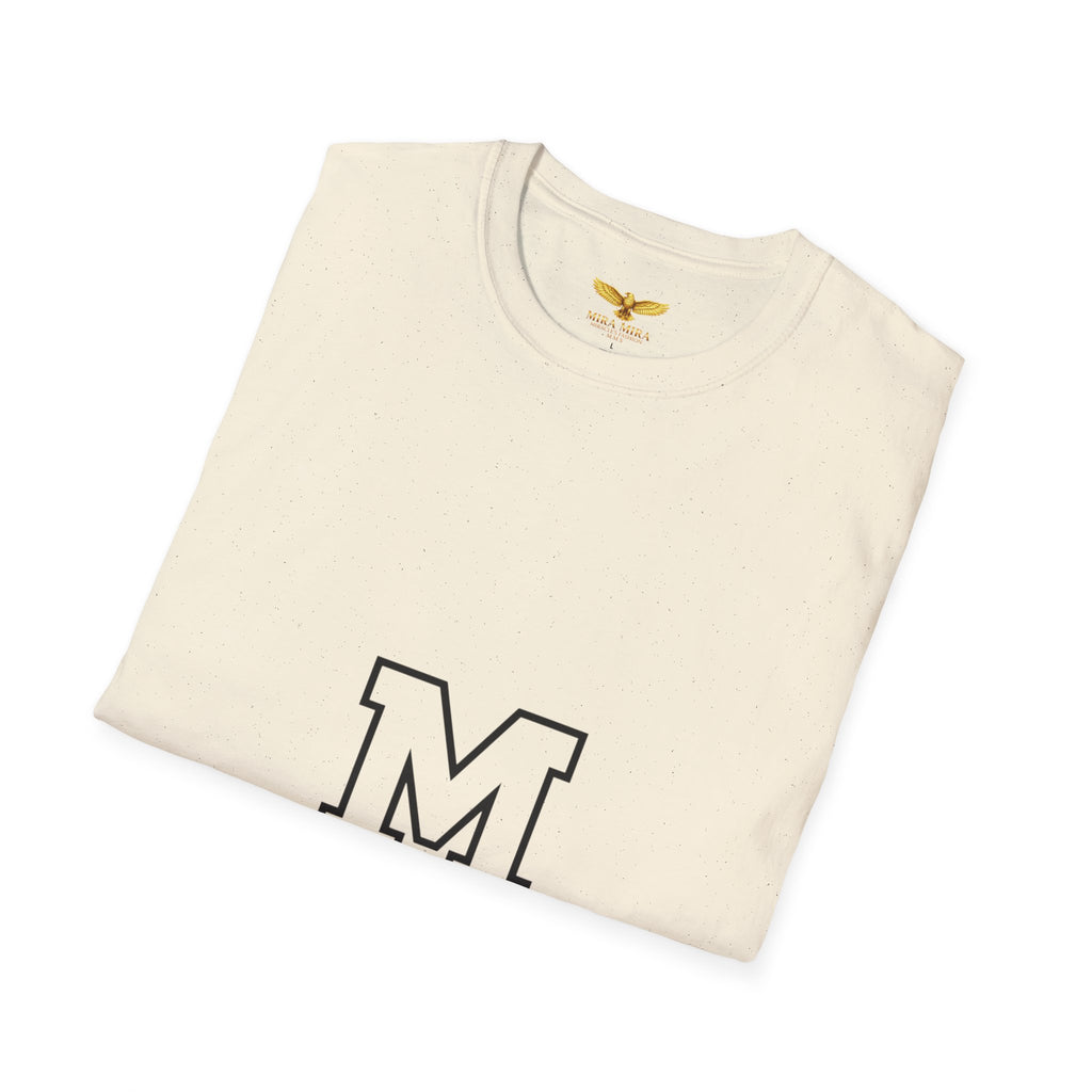 Classic Letter M T-Shirt — Minimal Varsity Monogram Tee