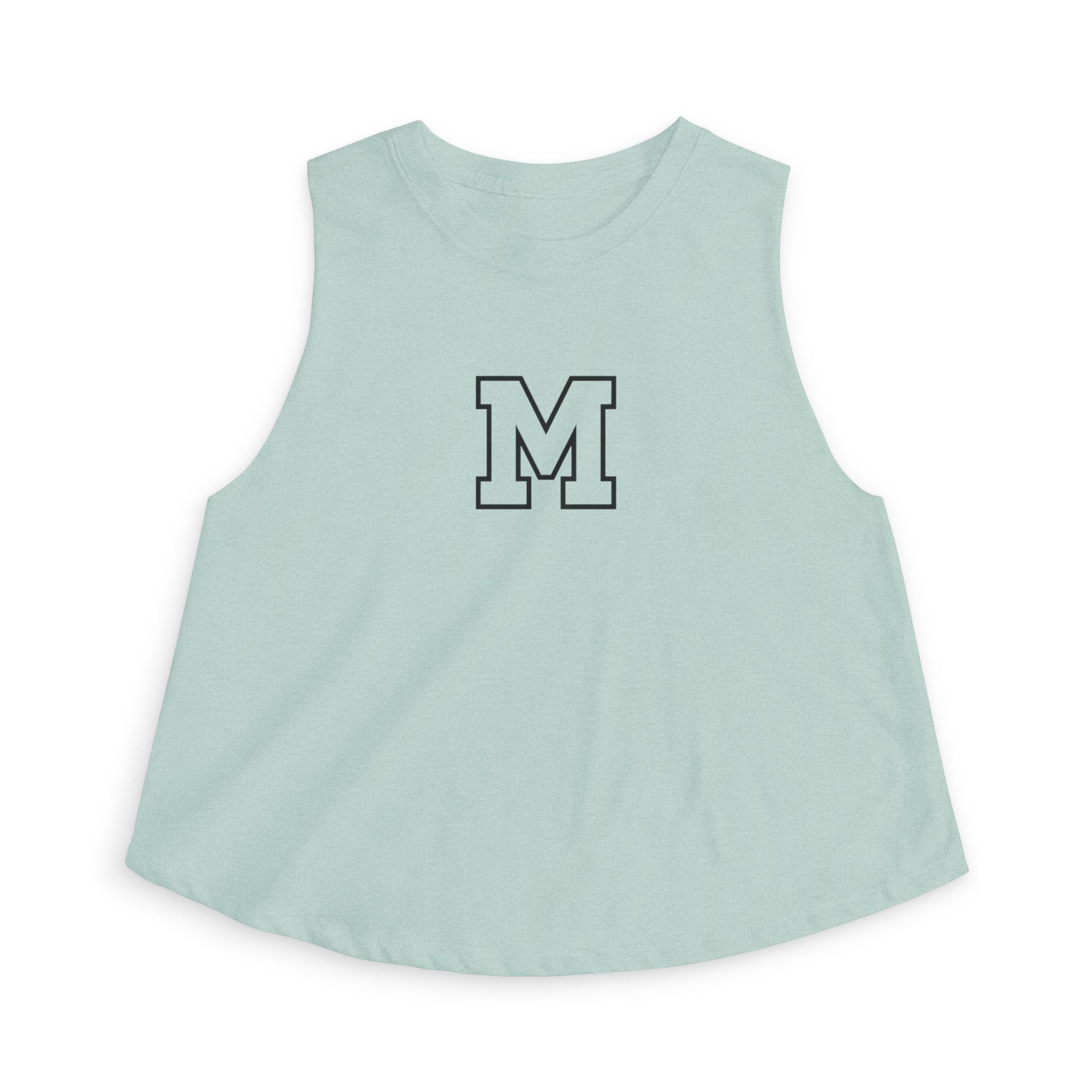 Varsity 'M' Women's Crop Top - Minimal Athletic Monogram Tank