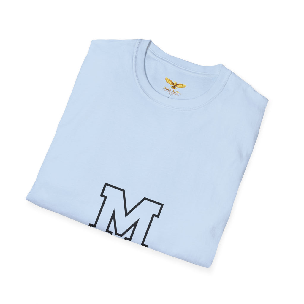 Classic Letter M T-Shirt — Minimal Varsity Monogram Tee