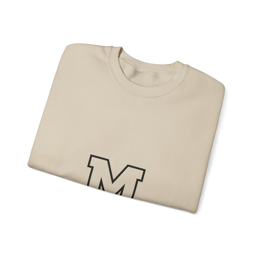 Varsity 'M' Crewneck Sweatshirt — Classic Monogram Lettering