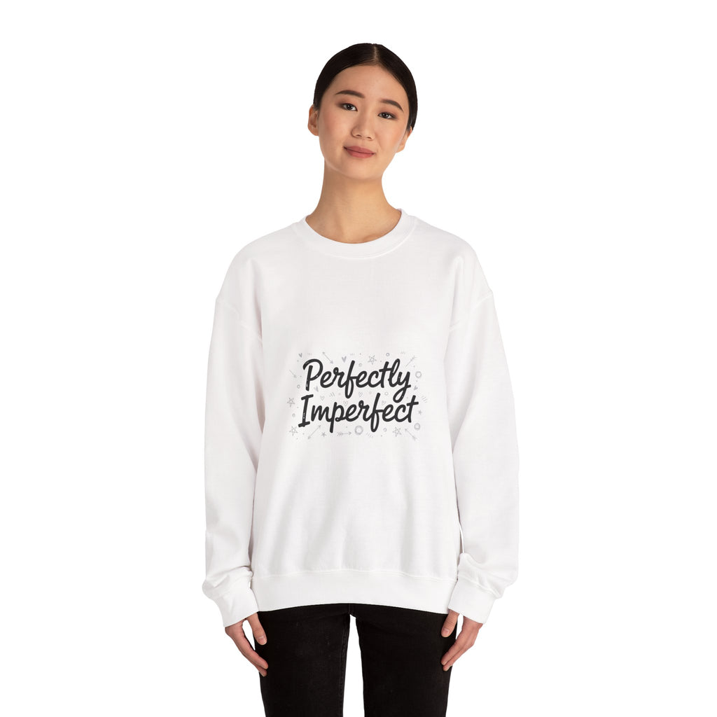 Perfectly Imperfect Marker Script Sweatshirt | handwritten font art, doodle quote