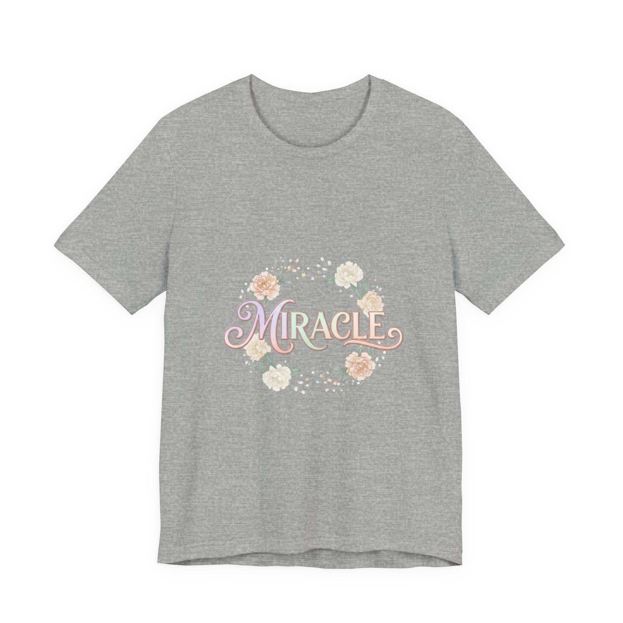 Miracle Serif Tee | Lucky Era aesthetic, pastel script glitter graphic