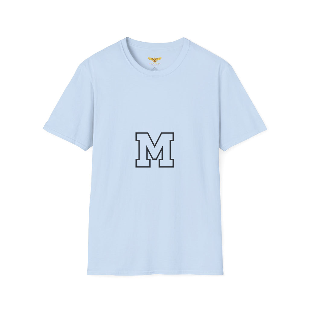 Classic Letter M T-Shirt — Minimal Varsity Monogram Tee