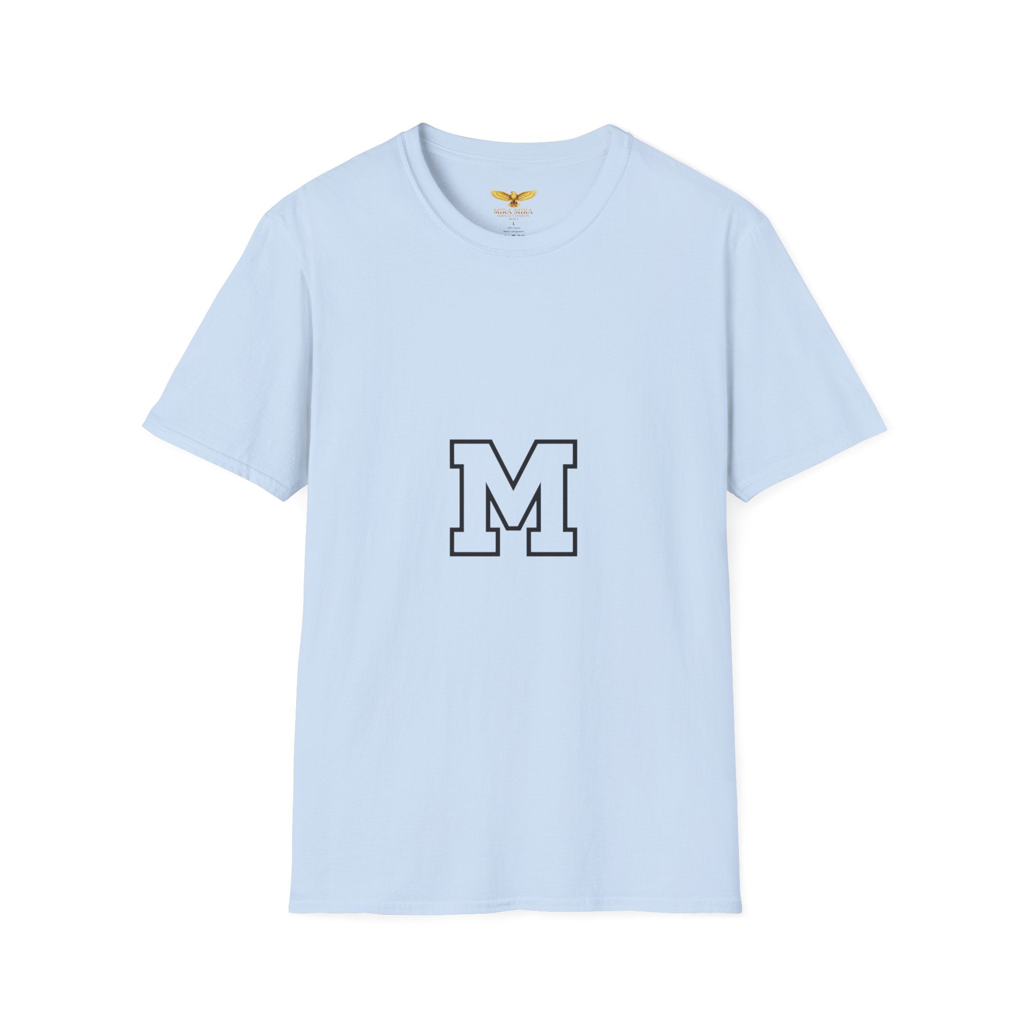 Classic Letter M T-Shirt — Minimal Varsity Monogram Tee