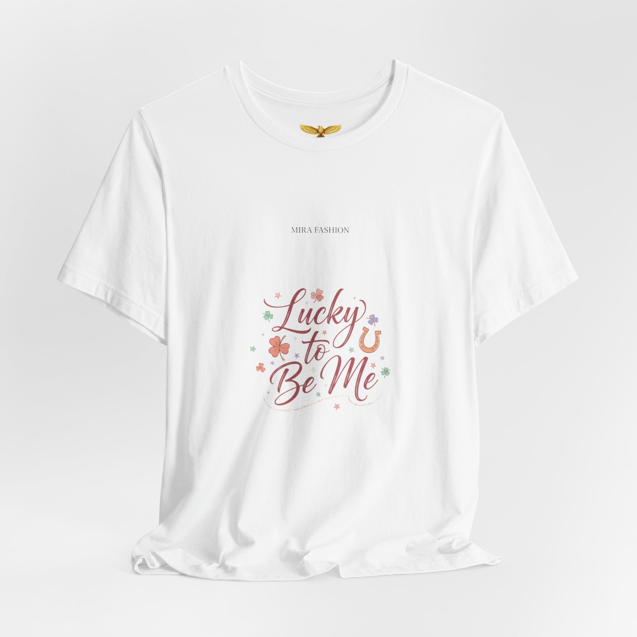 Lucky to Be Me Tee | Lucky Era shirt, glitter script graphic