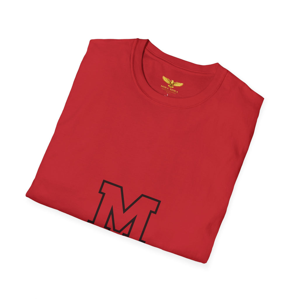 Classic Letter M T-Shirt — Minimal Varsity Monogram Tee