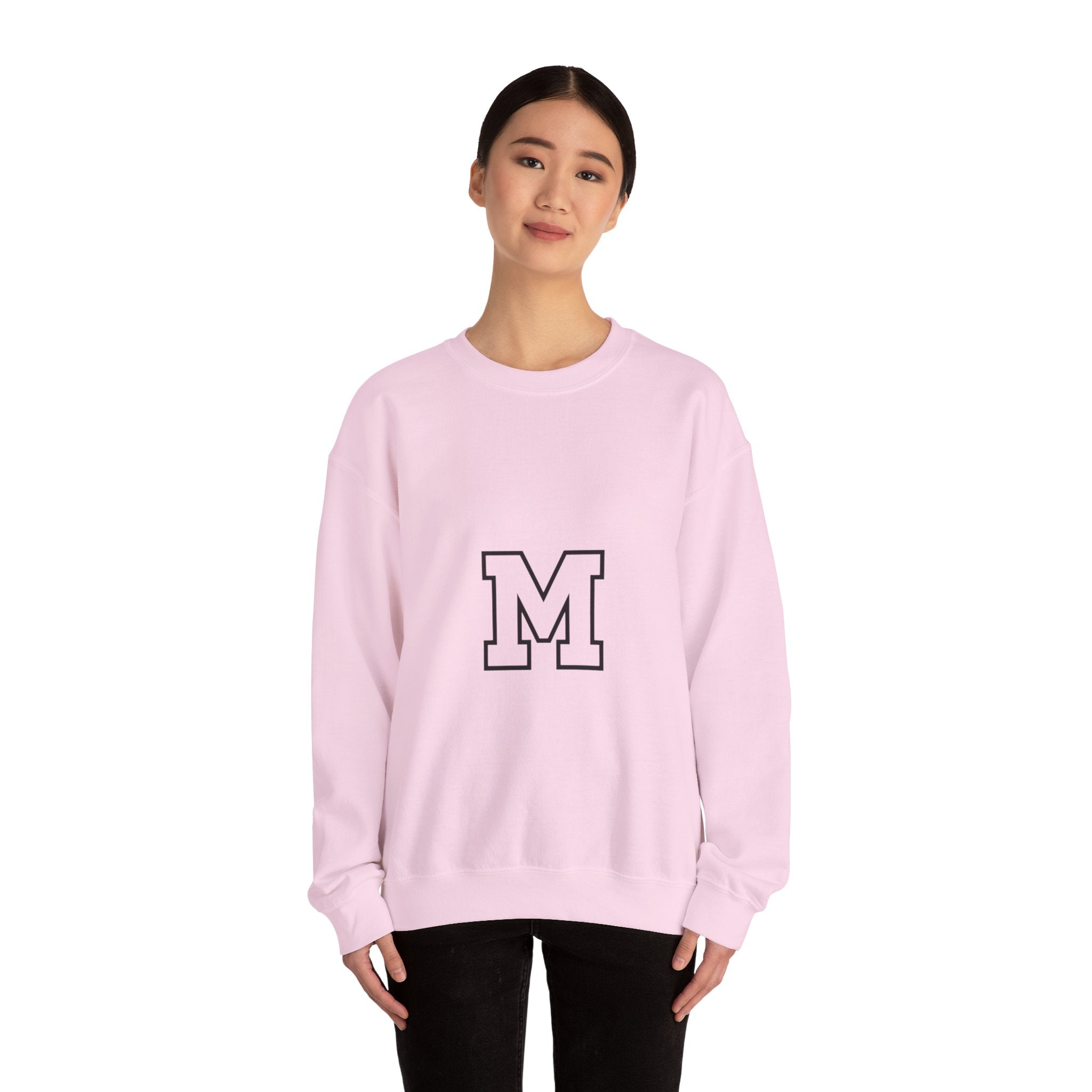 Varsity 'M' Crewneck Sweatshirt — Classic Monogram Lettering