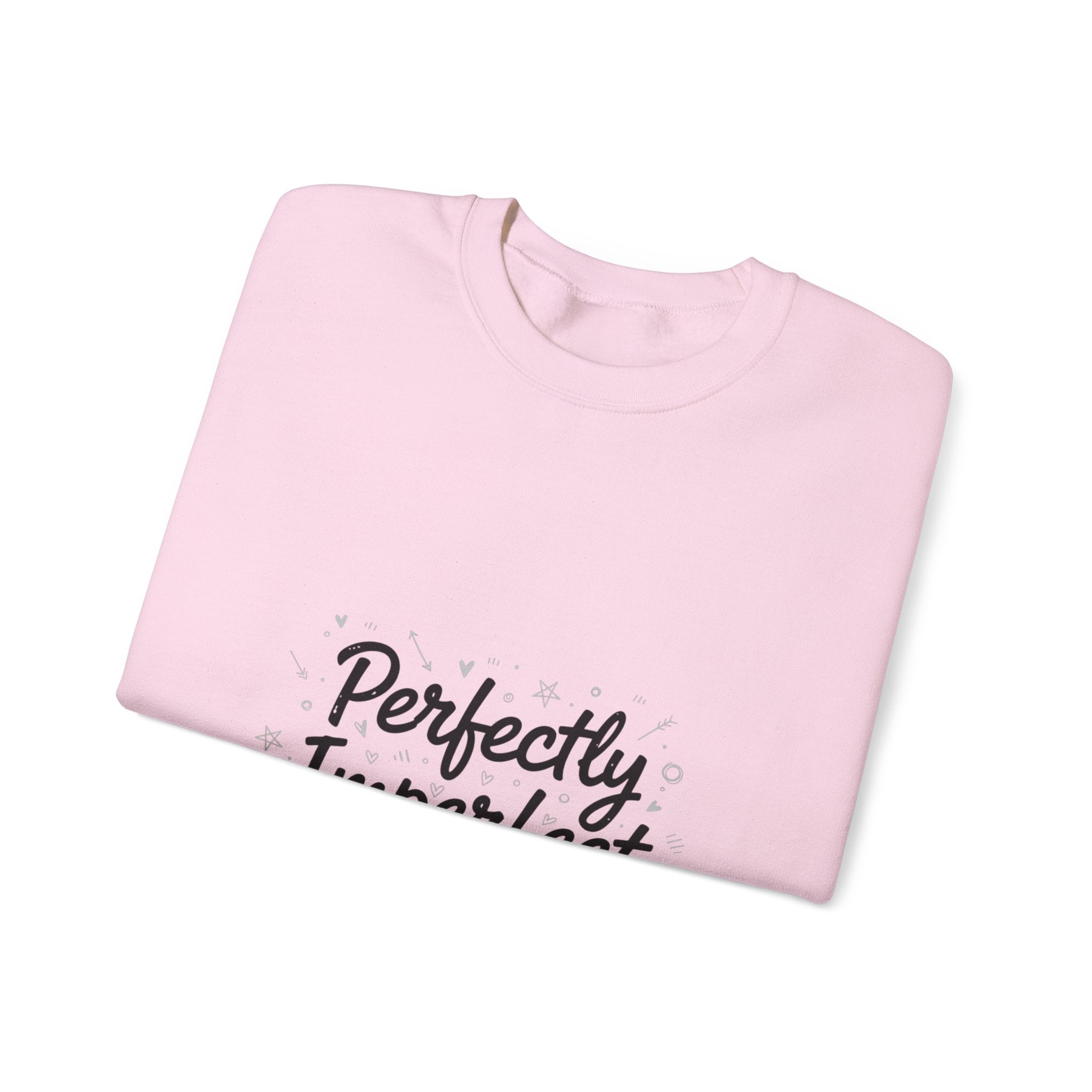 Perfectly Imperfect Marker Script Sweatshirt | handwritten font art, doodle quote