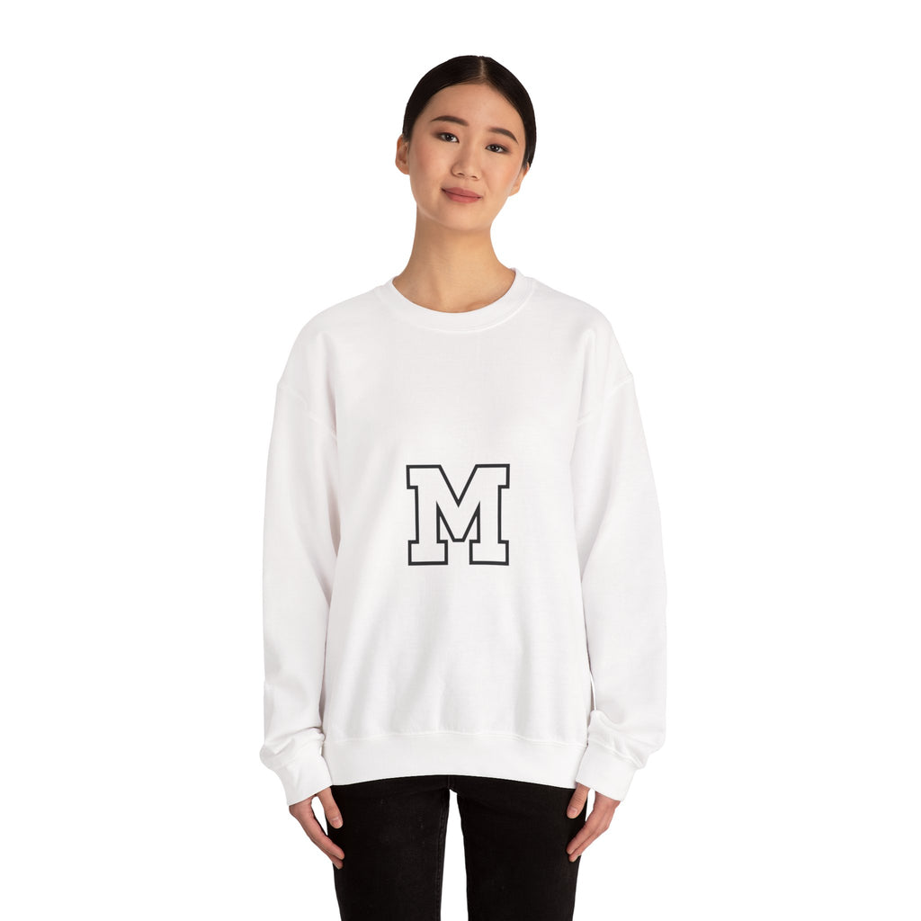 Varsity 'M' Crewneck Sweatshirt — Classic Monogram Lettering