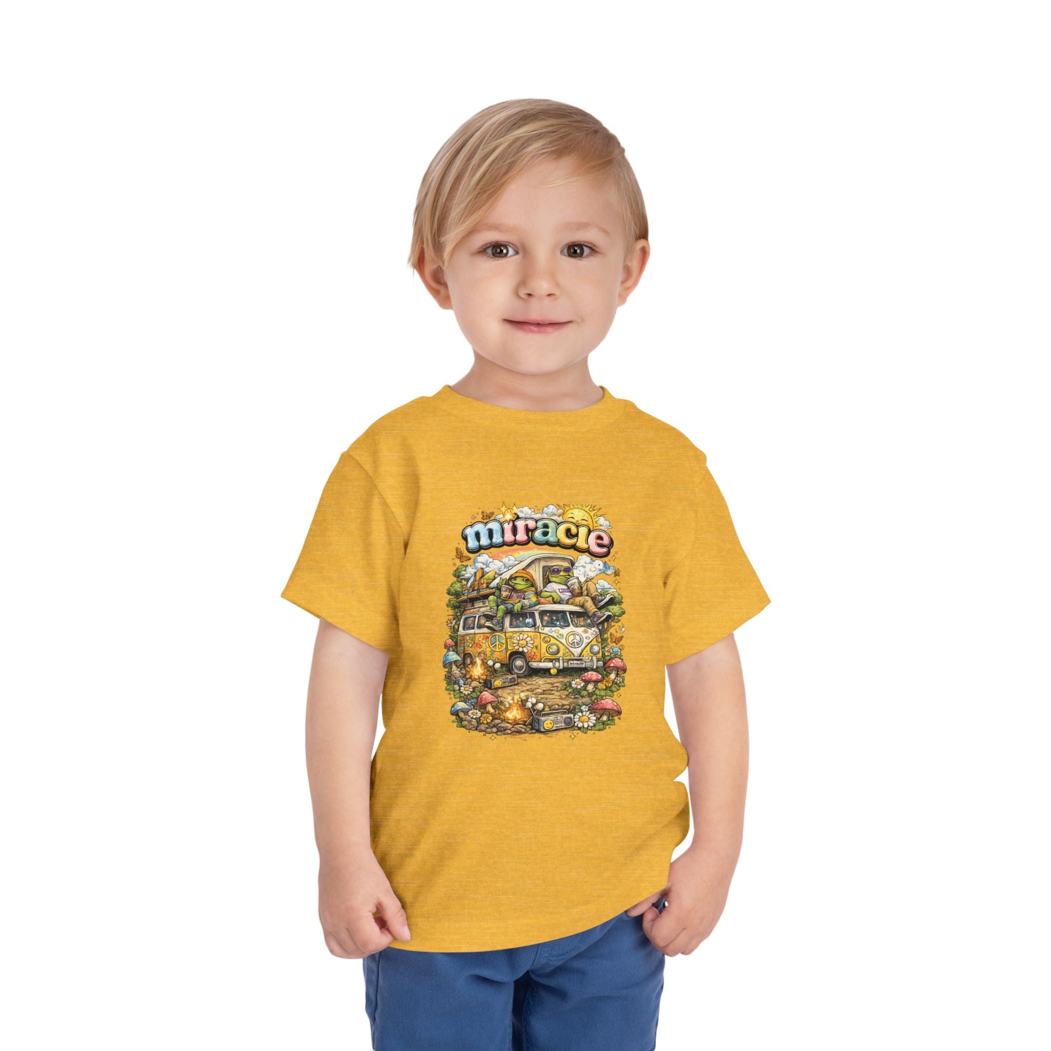 Toddler Tee — 'Miracle' Vintage Camper Floral Graphic
