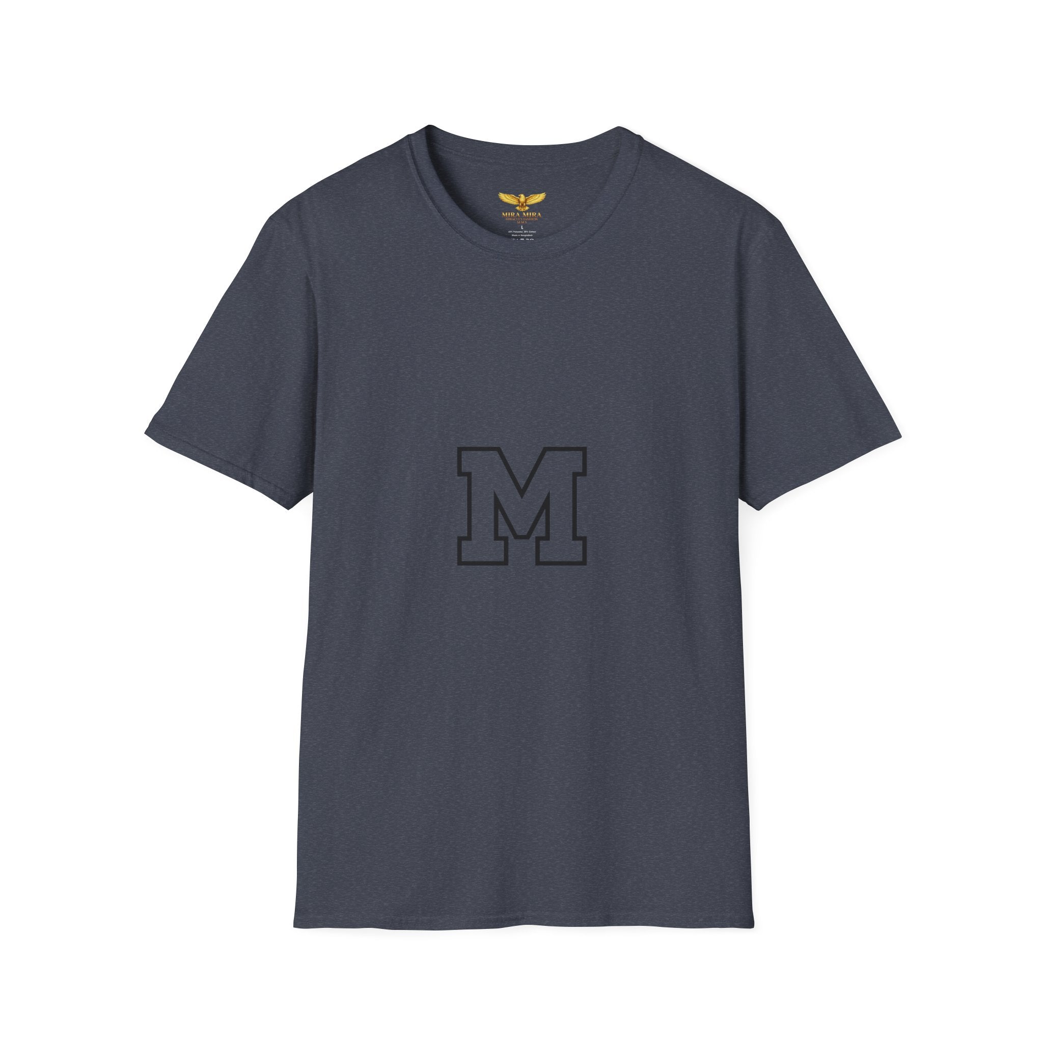 Classic Letter M T-Shirt — Minimal Varsity Monogram Tee