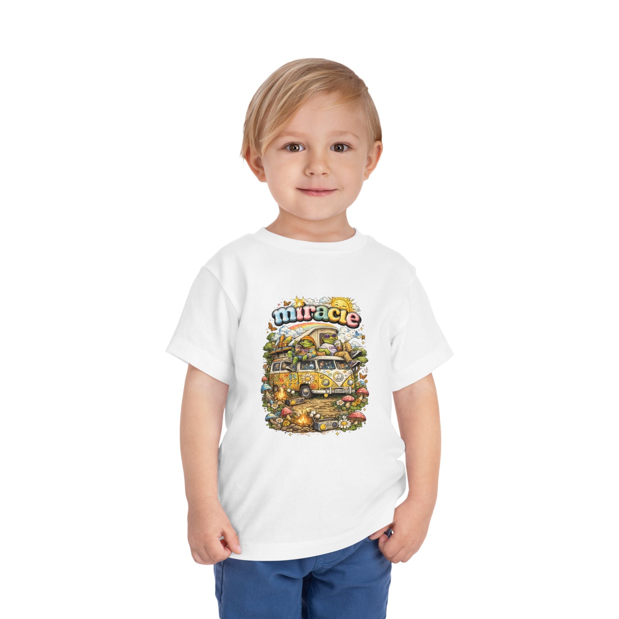 Toddler Tee — 'Miracle' Vintage Camper Floral Graphic