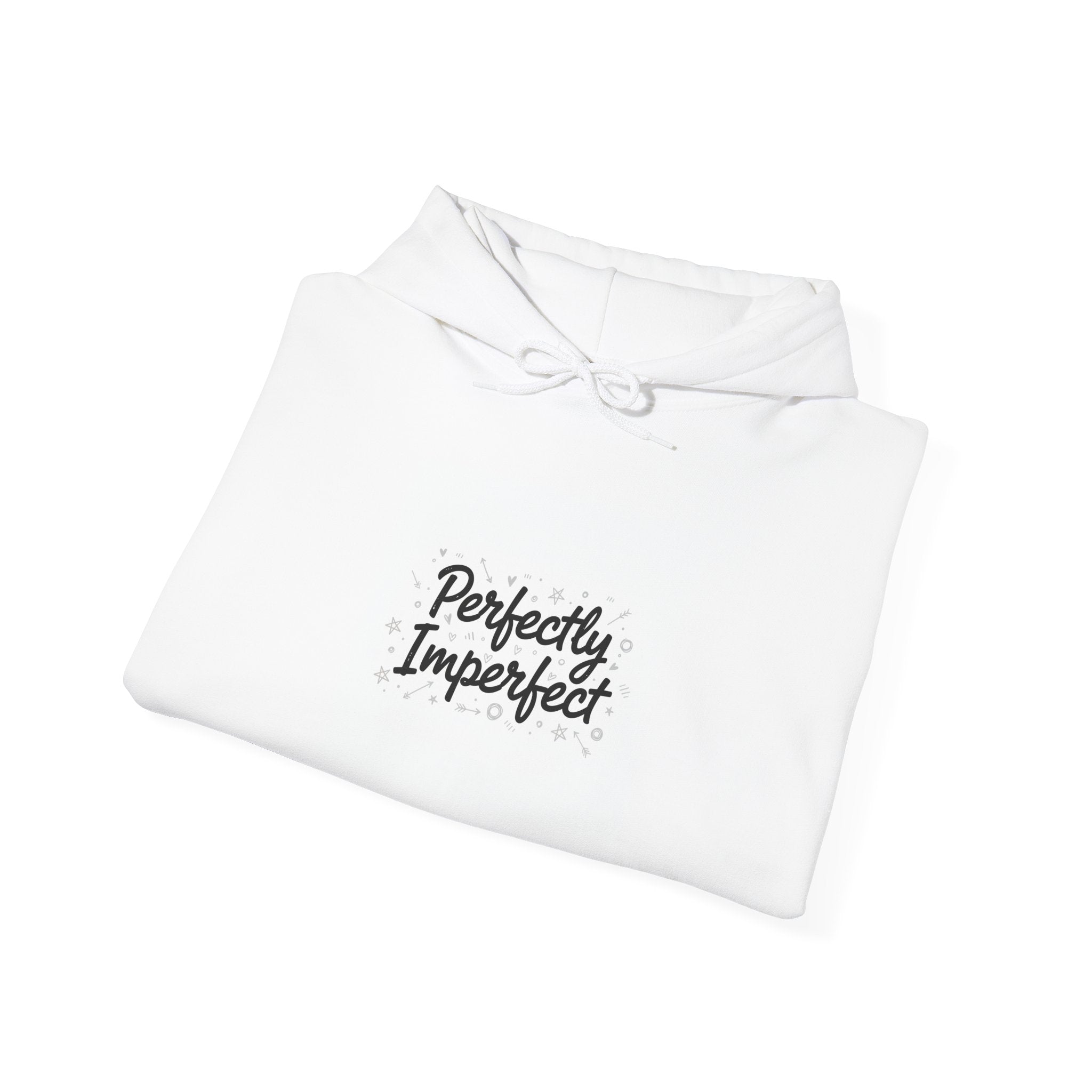 Perfectly Imperfect Hoodie | handwritten marker aesthetic, doodle script
