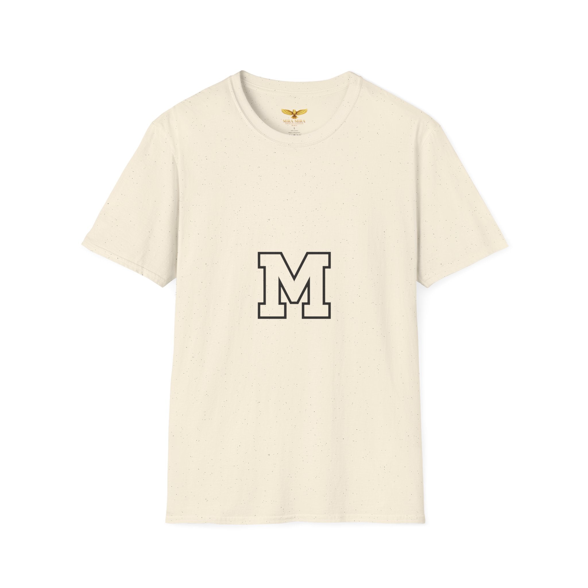 Classic Letter M T-Shirt — Minimal Varsity Monogram Tee