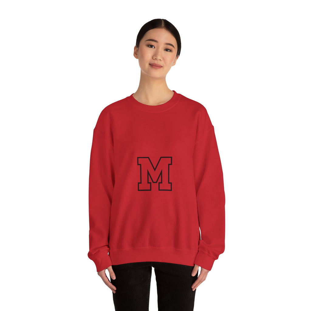 Varsity 'M' Crewneck Sweatshirt — Classic Monogram Lettering