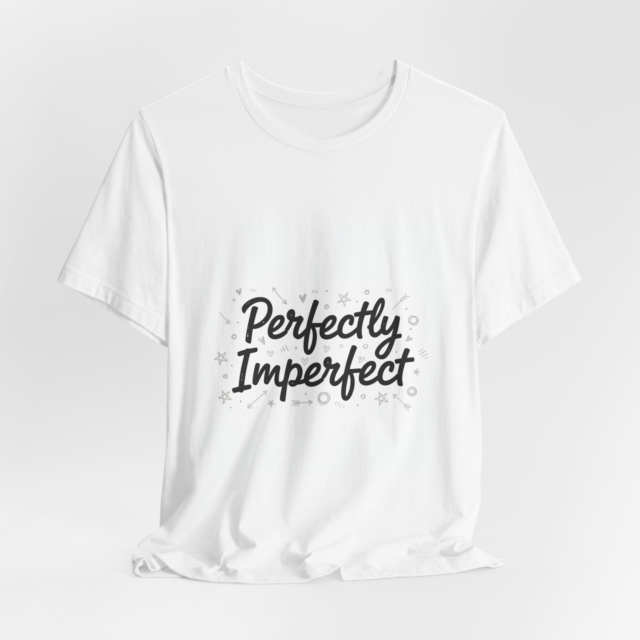 Perfectly Imperfect Tee | handwritten marker aesthetic, doodle quote tee