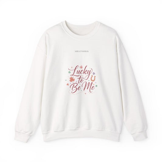 Lucky to Be Me Sweatshirt | Lucky Era, chic glitter script