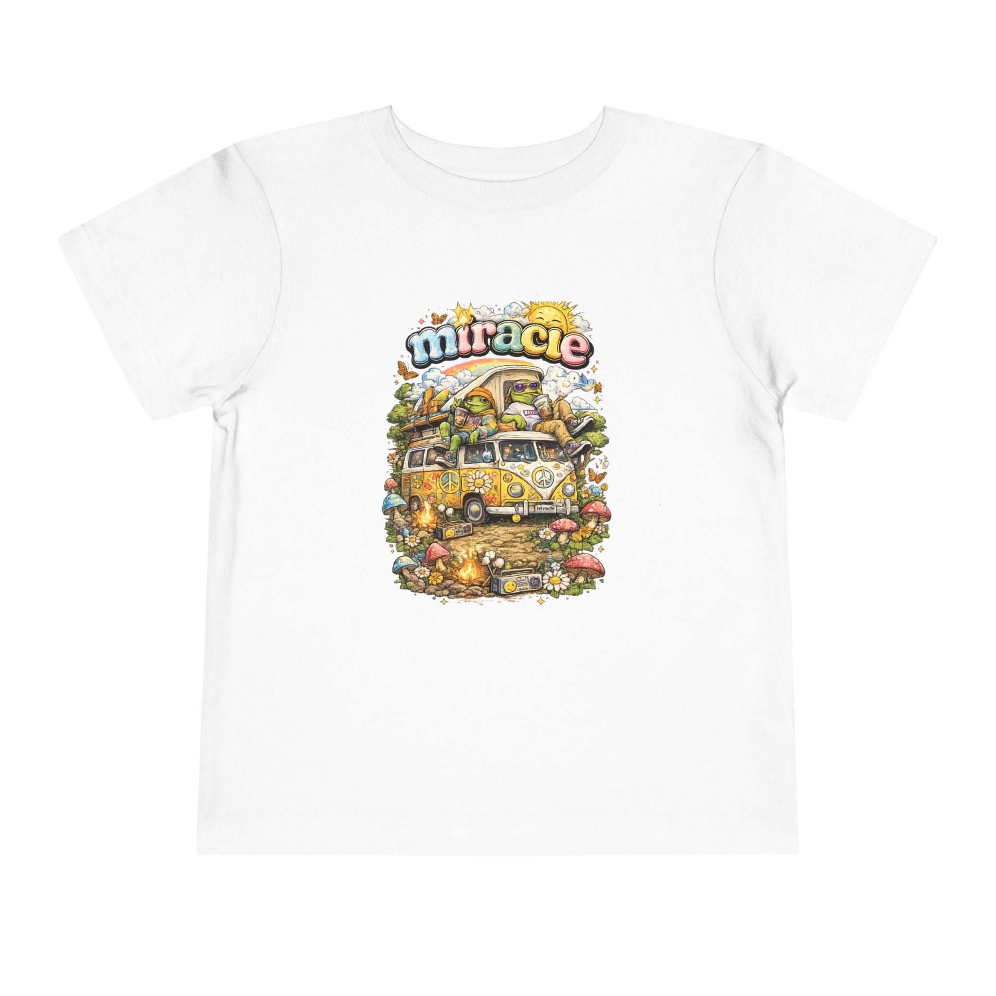 Toddler Tee — 'Miracle' Vintage Camper Floral Graphic