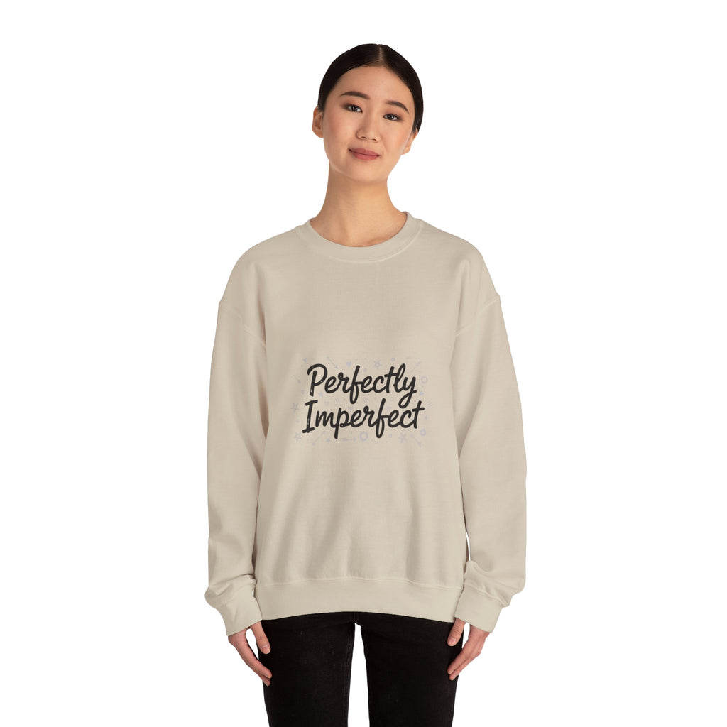 Perfectly Imperfect Marker Script Sweatshirt | handwritten font art, doodle quote