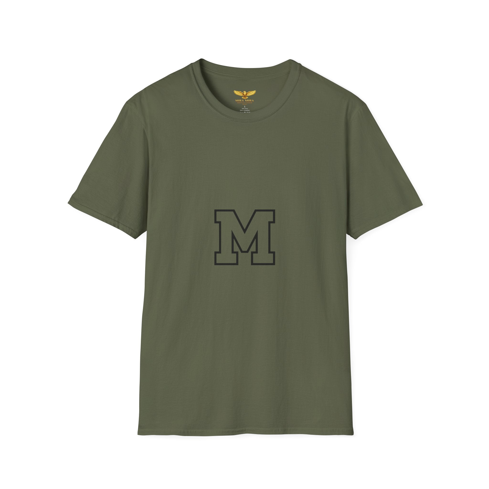 Classic Letter M T-Shirt — Minimal Varsity Monogram Tee
