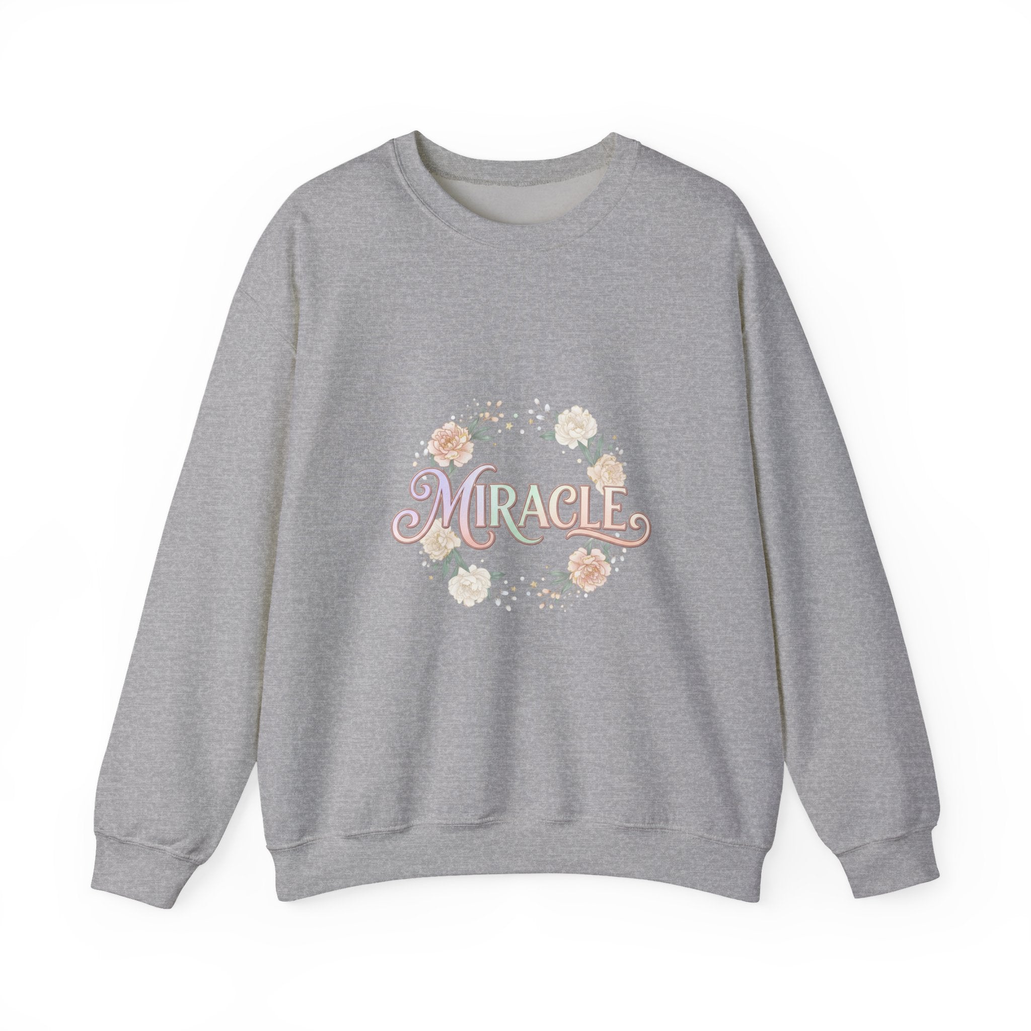 Miracle serif script Sweatshirt | Lucky Era aesthetic, pastel glitter motif
