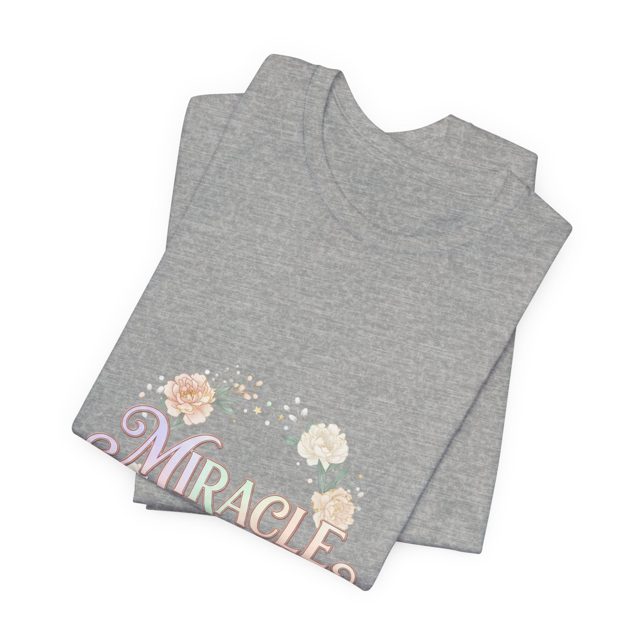 Miracle Serif Tee | Lucky Era aesthetic, pastel script glitter graphic