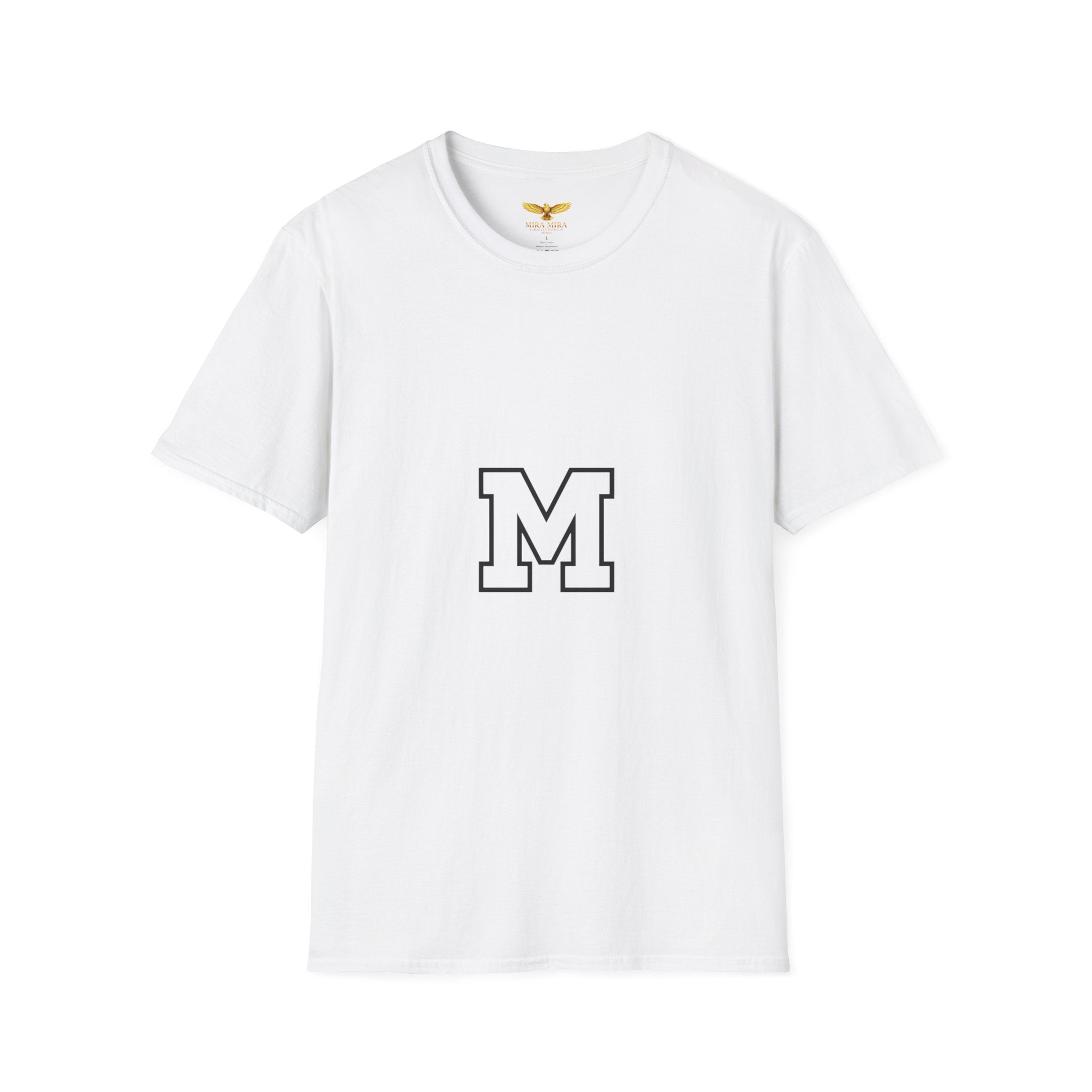 Classic Letter M T-Shirt — Minimal Varsity Monogram Tee