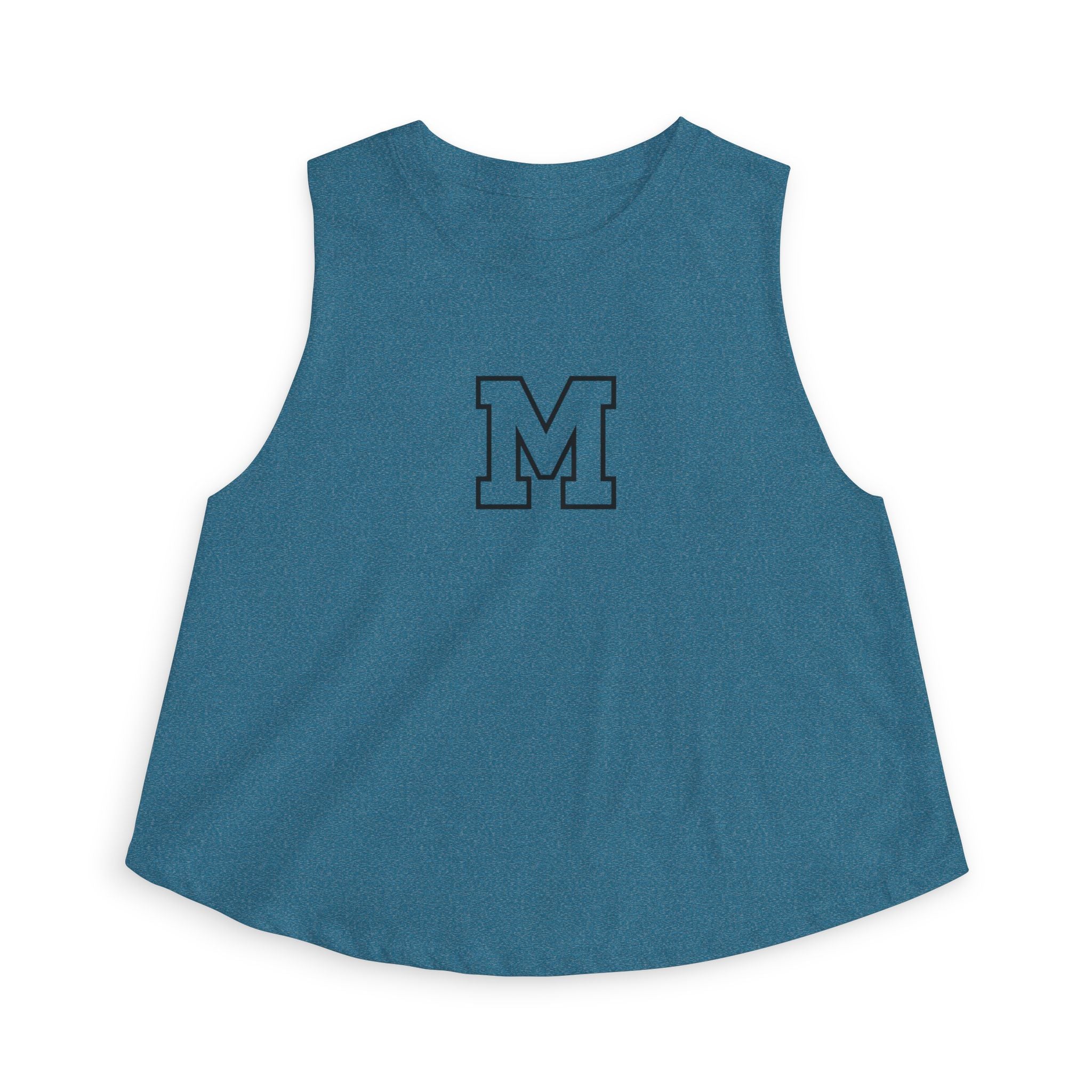 Varsity 'M' Women's Crop Top - Minimal Athletic Monogram Tank