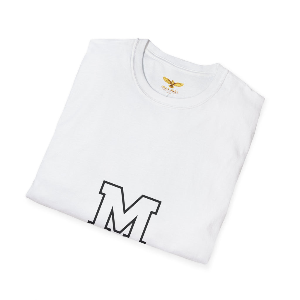 Classic Letter M T-Shirt — Minimal Varsity Monogram Tee