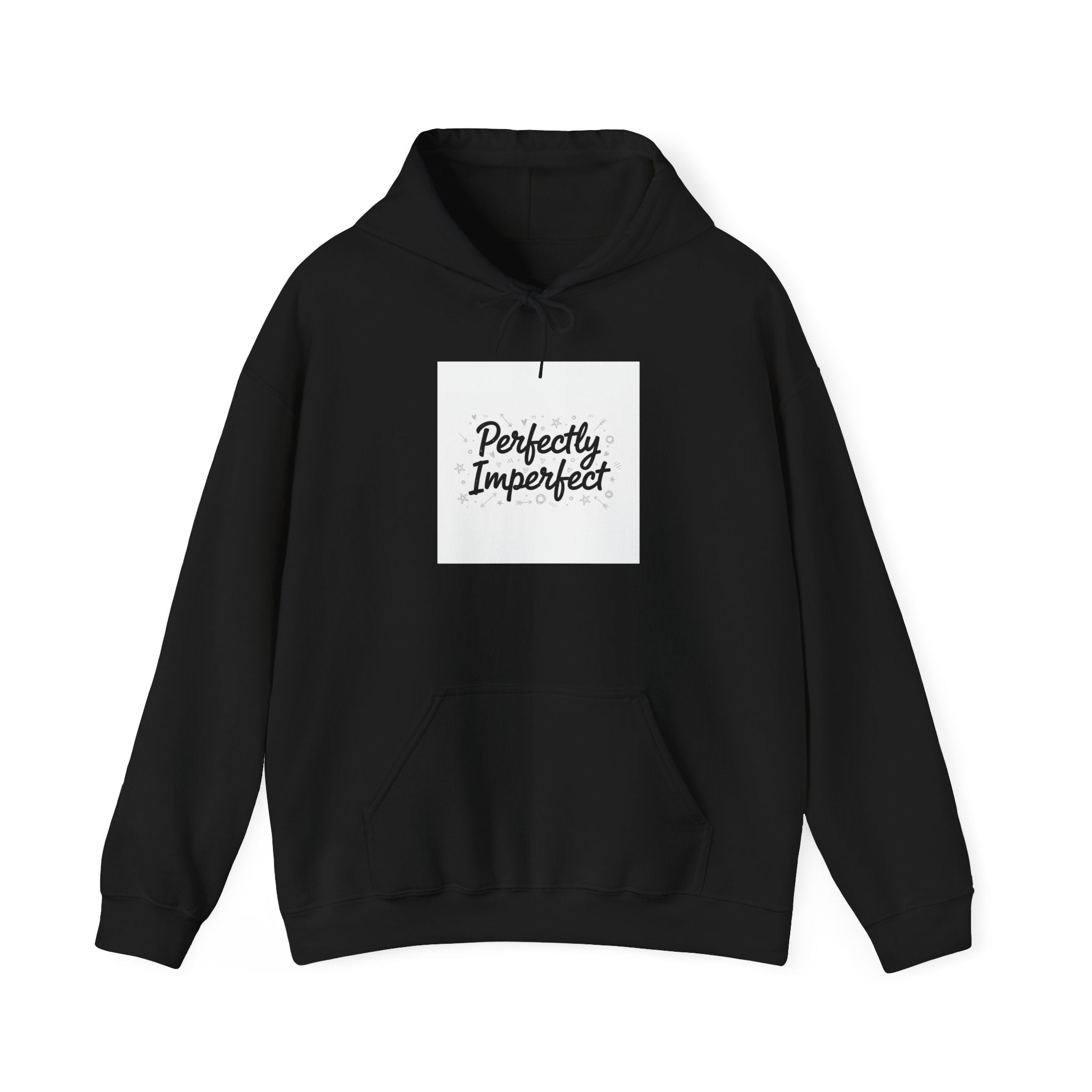 Perfectly Imperfect Hoodie | handwritten marker aesthetic, doodle script