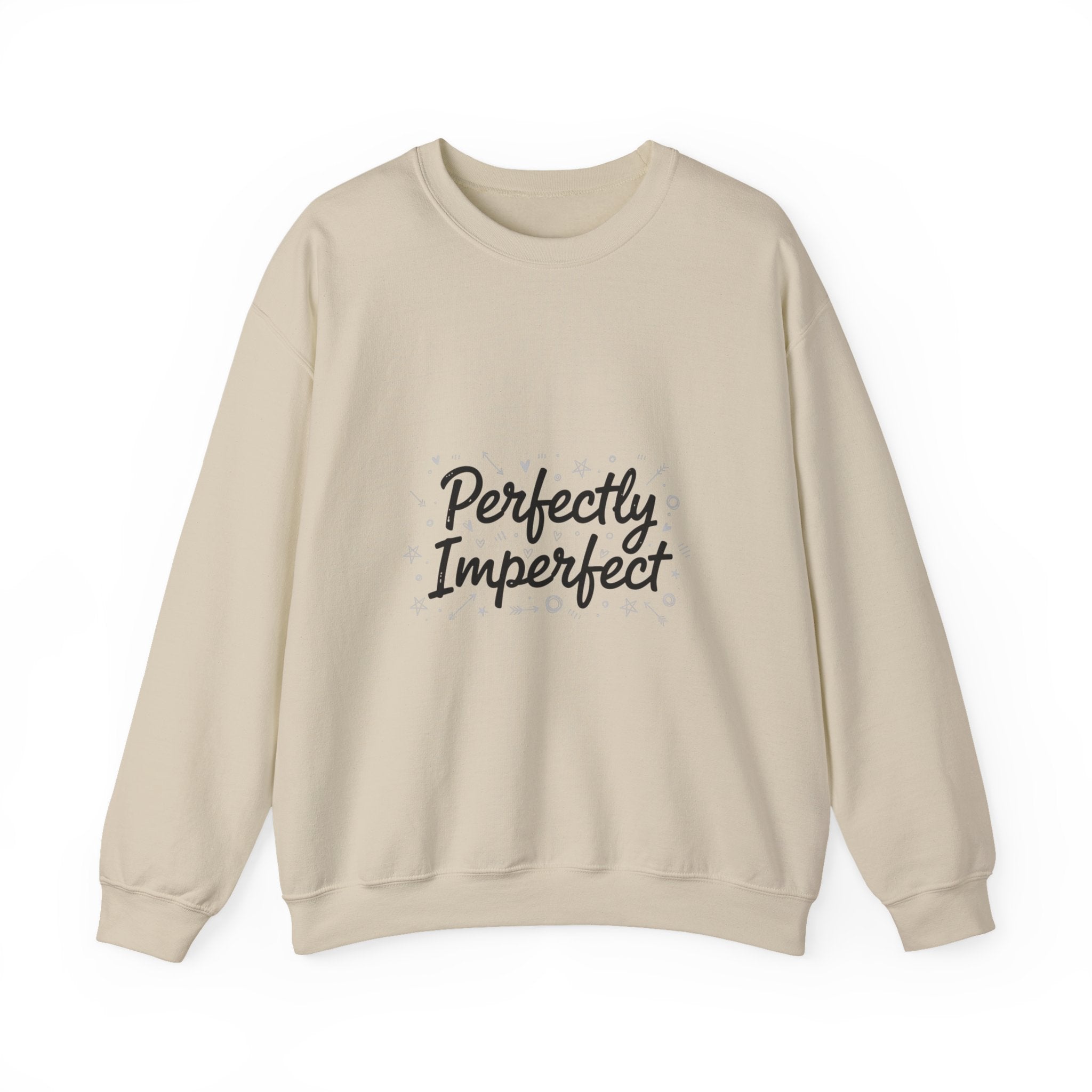 Perfectly Imperfect Marker Script Sweatshirt | handwritten font art, doodle quote
