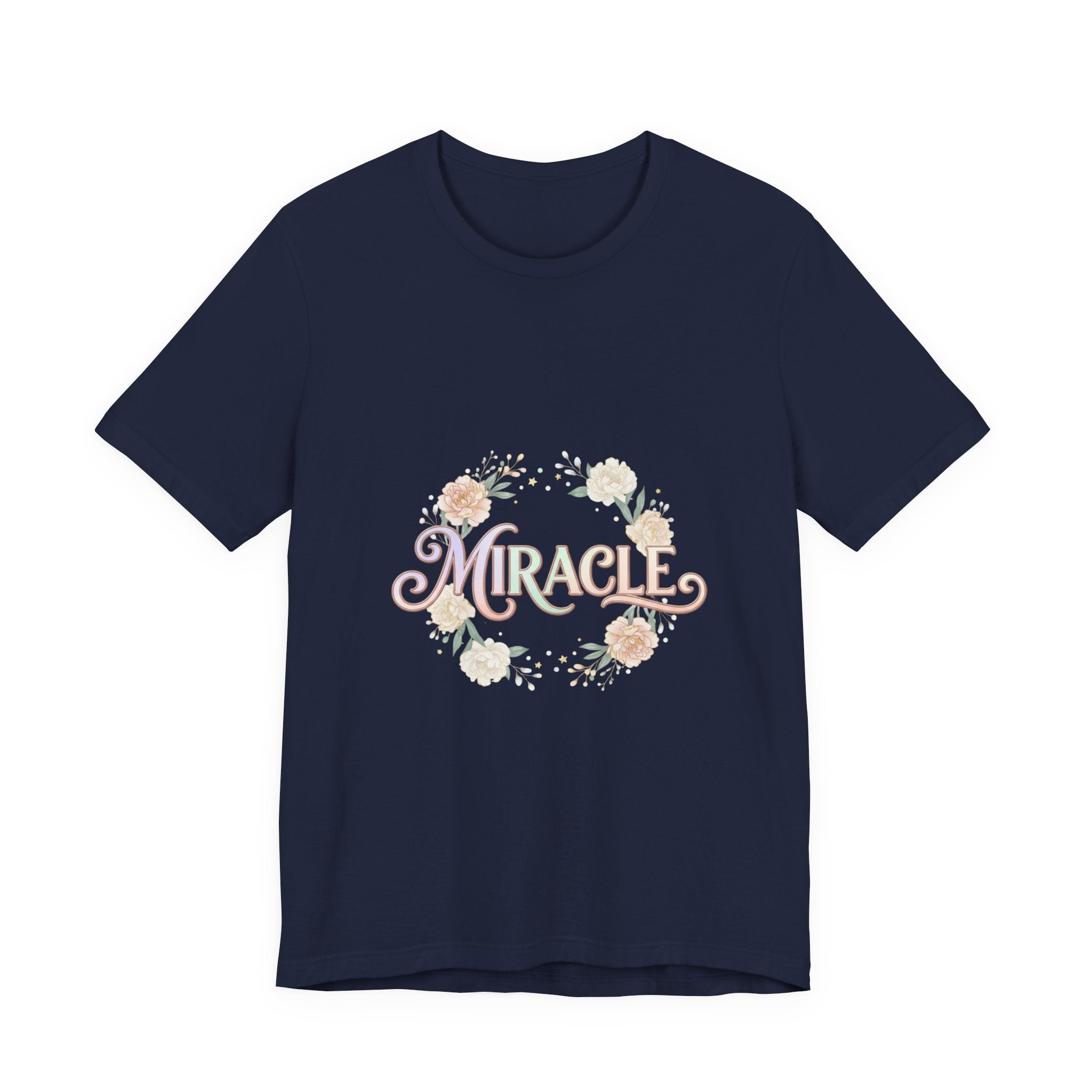 Miracle Serif Tee | Lucky Era aesthetic, pastel script glitter graphic